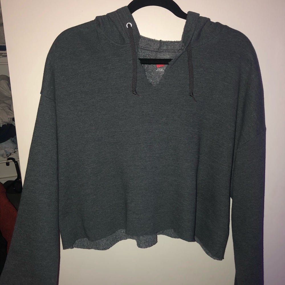 Cropped hanes hoodie
